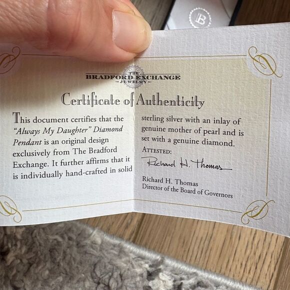 Diamond Sterling Silver ‘Always My Daughter’ Pendant Necklace NEW in box - Picture 10 of 11